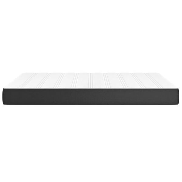 vidaXL Στρώμα με Pocket Springs Μαύρο 140x200x20 εκ. Συνθετικό Δέρμα