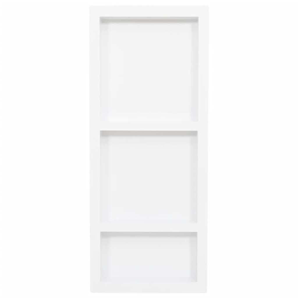 vidaXL Ράφι Ντουζιέρας με 3 Τμήματα Λευκό Ματ 41 x 99 x 9 εκ.