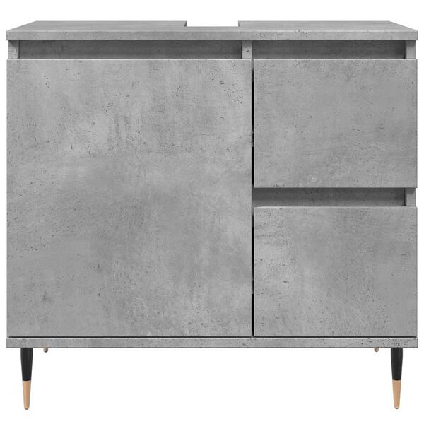 vidaXL Ντουλάπι Μπάνιου Γκρι Σκυροδέματος 65x33x60 εκ. Επεξ. Ξύλο