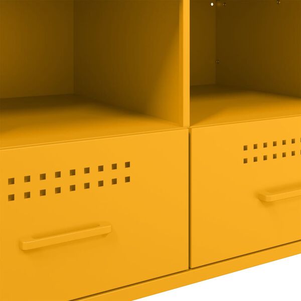 vidaXL Έπιπλο Τηλεόρασης Μουσταρδί Κίτρινο 68x39x50,5 εκ. από Ατσάλι