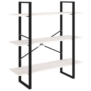 vidaXL &Beta;&iota;&beta;&lambda;&iota;&omicron;&theta;ή&kappa;&eta; &mu;&epsilon; 3 &Rho;ά&phi;&iota;&alpha; &Lambda;&epsilon;&upsilon;&kappa;ή 100x30x105 &epsilon;&kappa; &alpha;&pi;ό &Mu;&alpha;&sigma;ί&phi; &Xi;ύ&lambda;&omicron; &Pi;&epsilon;ύ&kappa;&omicron;&upsilon;