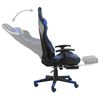 vidaXL Καρέκλα Gaming Περιστρεφόμενη με Υποπόδιο Μπλε PVC