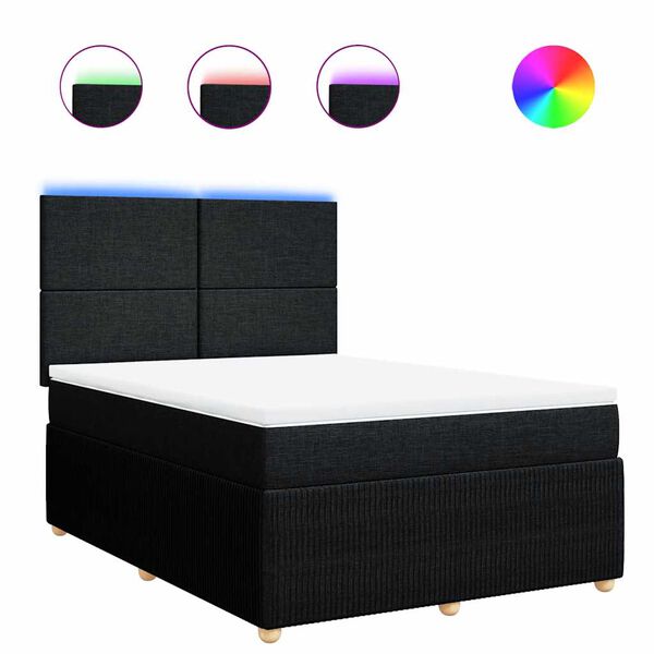 vidaXL &Kappa;&rho;&epsilon;&beta;ά&tau;&iota; Boxspring &mu;&epsilon; &Sigma;&tau;&rho;ώ&mu;&alpha; &Mu;&alpha;ύ&rho;&omicron; 160x200 &epsilon;&kappa;. &Upsilon;&phi;&alpha;&sigma;&mu;ά&tau;&iota;&nu;&omicron;