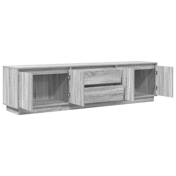 vidaXL Έπιπλο Τηλεόρασης με LED Γκρι Sonoma 193,5x41x50 εκ.