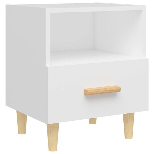 vidaXL Κομοδίνο Λευκό 40 x 35 x 47 εκ.