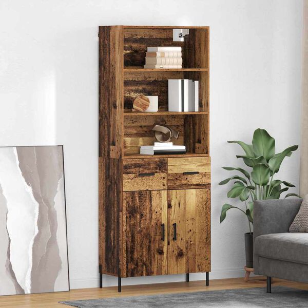vidaXL Highboard &Pi;&alpha;&lambda;&iota;ό &Xi;ύ&lambda;&omicron; 69,5 x 32,5 x 180 &epsilon;&kappa; &Epsilon;&pi;&epsilon;&xi;&epsilon;&rho;&gamma;&alpha;&sigma;&mu;έ&nu;&omicron; &xi;ύ&lambda;&omicron;