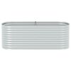 vidaXL Ζαρντινιέρα Υπερυψωμένη Ασημί 240x80x81 εκ. Γαλβανισμ. Χάλυβας