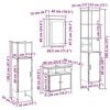 vidaXL Σετ Επίπλων Μπάνιου 4 pcs Δρύς Sonoma Επεξεργασμένο ξύλο