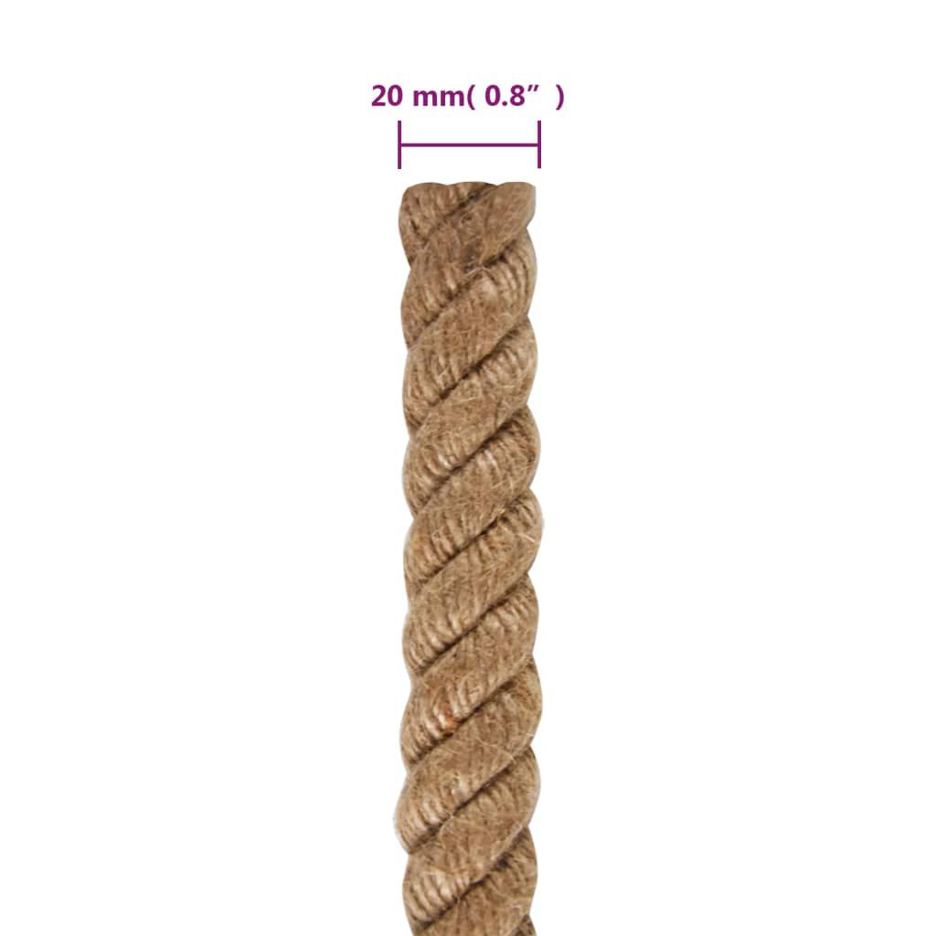 vidaXL Σχοινί 20 χιλ. / 250 μ. από 100% Γιούτα