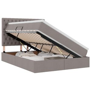 vidaXL Κρεβάτι Αποθήκης με στρώμα Taupe 140 x 200 cm Τεχνητό Δέρμα