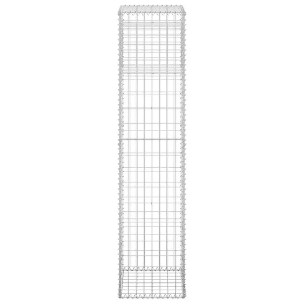 vidaXL Συρματοκιβώτια Στύλοι 2 τεμ. 40 x 40 x 180 εκ. Σιδερένιοι