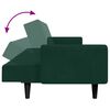 vidaXL Καναπές Κρεβάτι Διθέσιος με Υποπόδιο Σκούρο Πράσινο Βελούδινος