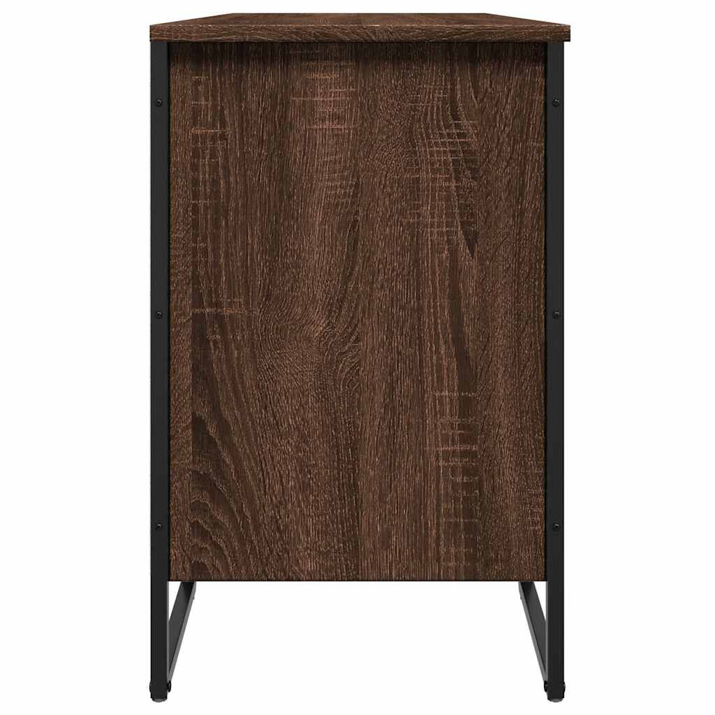 vidaXL Παπουτσοθήκη Καπνιστή Δρυς 90x38x61,5εκ. από Επεξεργασμένο Ξύλο