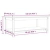 vidaXL Τραπεζάκι Σαλονιού Καφέ Μελί 110x55x45 εκ. Μασίφ Ξύλο Πεύκου