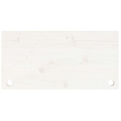 vidaXL Επιφάνεια Γραφείου Λευκή 80x40x2,5 εκ. από Μασίφ Ξύλο Πεύκου