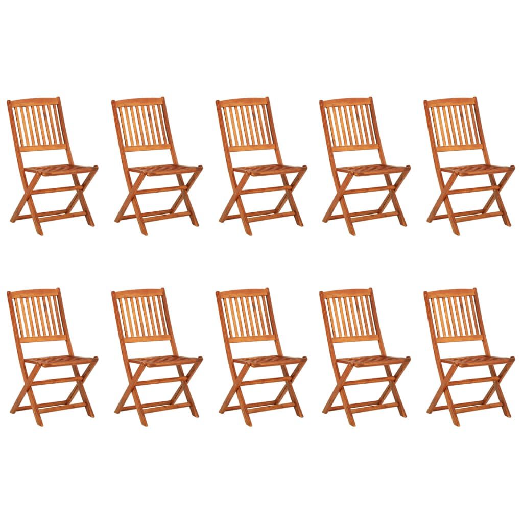 vidaXL Σετ Τραπεζαρίας Κήπου 11 Τεμαχίων 220x90x75 εκ. Μασίφ Ακακία