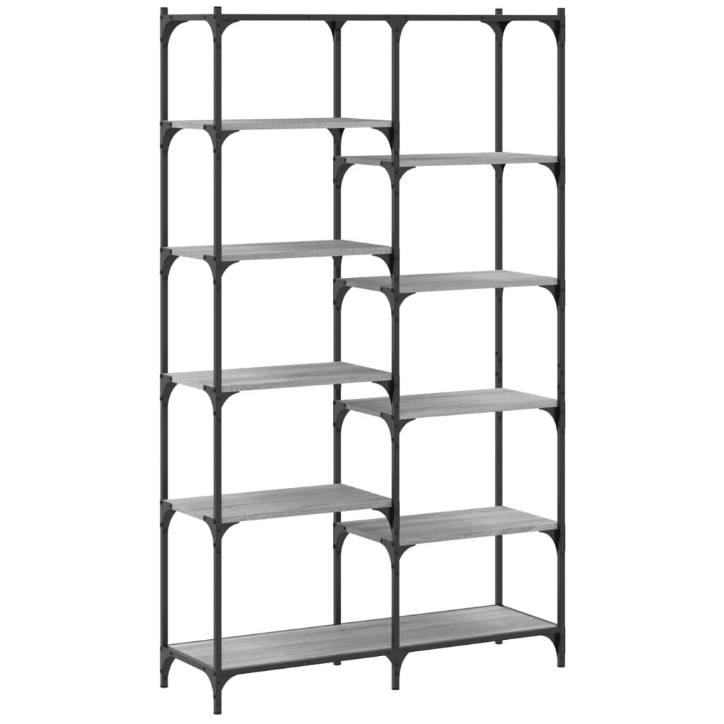 vidaXL Βιβλιοθήκη Γκρι Sonoma 100x32x170 εκ. Επεξεργ. Ξύλο / Σίδηρος