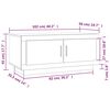 vidaXL Τραπεζάκι Σαλονιού Καπνιστή Δρυς 102x50x45εκ. από Επεξεργ. Ξύλο