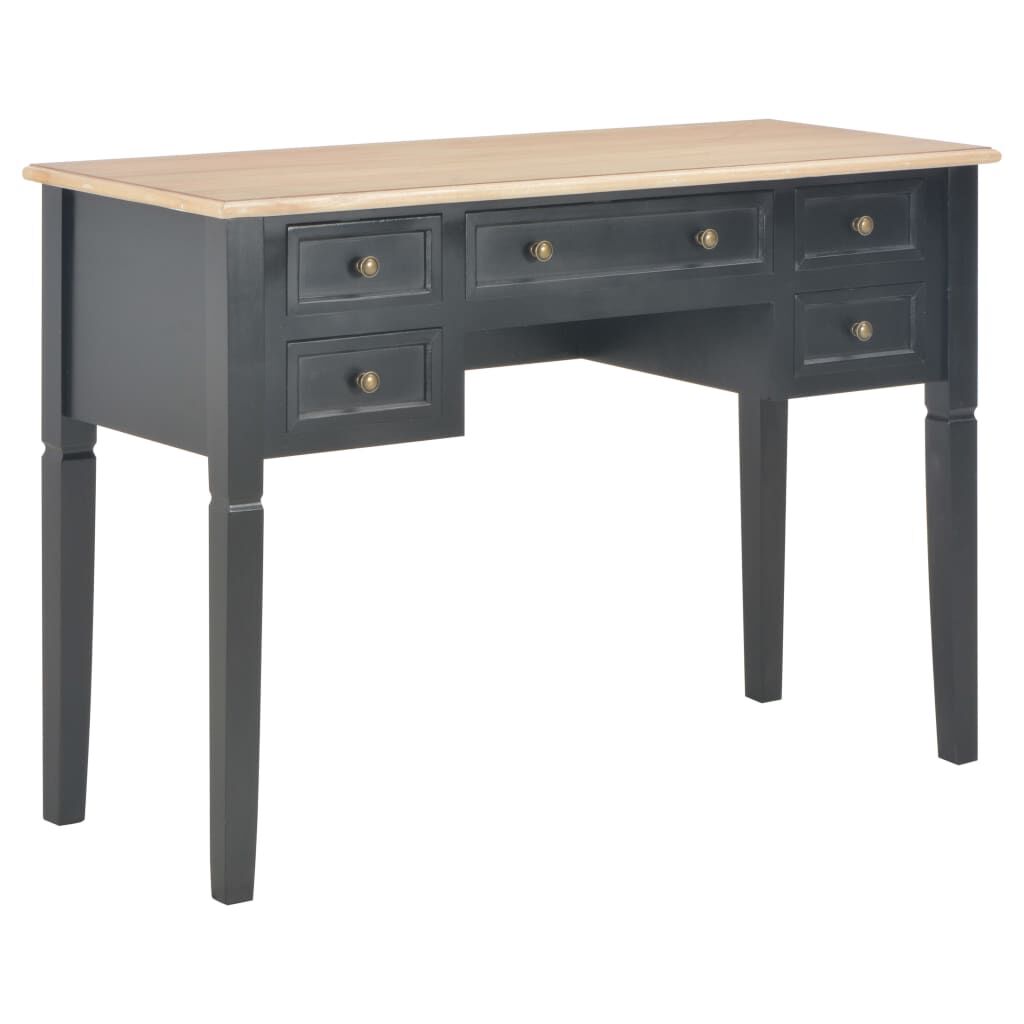 vidaXL Γραφείο Μαύρο 109,5 x 45 x 77,5 εκ. Ξύλινο