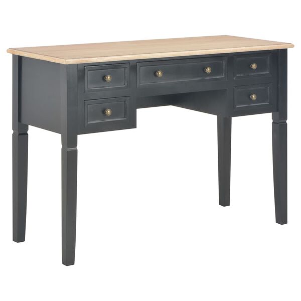 vidaXL Γραφείο Μαύρο 109,5 x 45 x 77,5 εκ. Ξύλινο