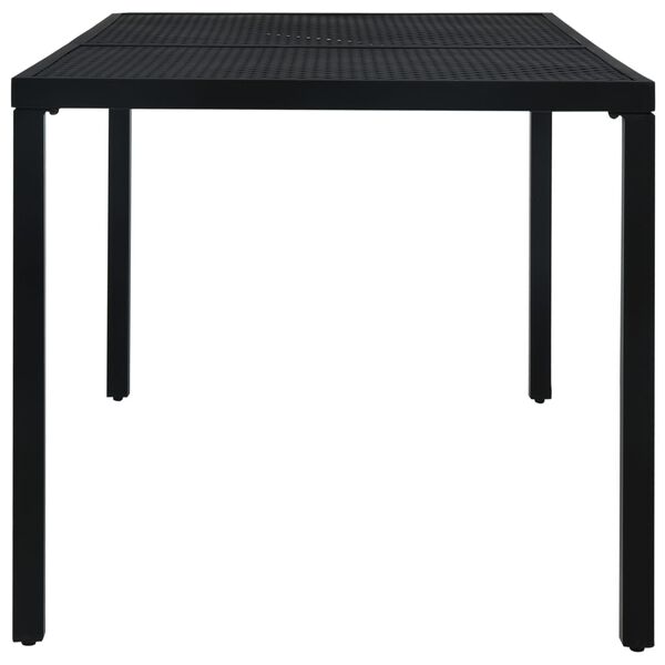 vidaXL Τραπέζι Κήπου Μαύρο 180 x 83 x 72 εκ. Ατσάλινο