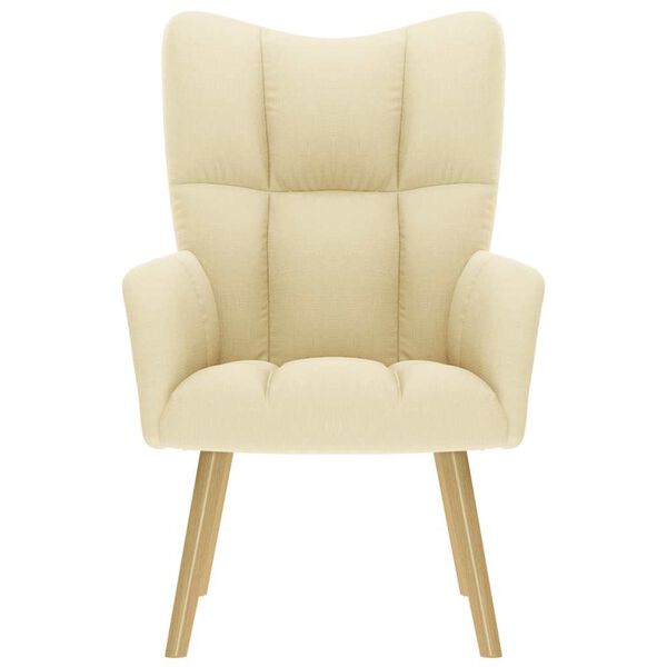 vidaXL Πολυθρόνα Relax Κρεμ Υφασμάτινη