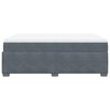 vidaXL Κρεβάτι Boxspring με Στρώμα Σκούρο Γκρι 140x200 εκ. Βελούδινο