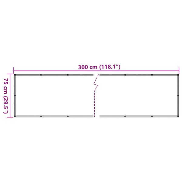 vidaXL Διαχωριστικό Βεράντας Μπεζ 75 x 300 εκ. Ύφασμα Oxford