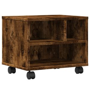 vidaXL Βάση Εκτυπωτή με Ρόδες Καπνιστή Δρυς 41x32x34,5 εκ.