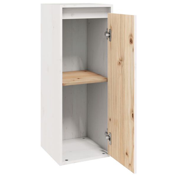 vidaXL Ντουλάπι Τοίχου Λευκό 30 x 30 x 80 εκ. από Μασίφ Ξύλο Πεύκου