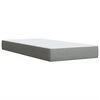 vidaXL Κρεβάτι Boxspring με Στρώμα Ανοιχτό Γκρι 90x200 εκ. Υφασμάτινο