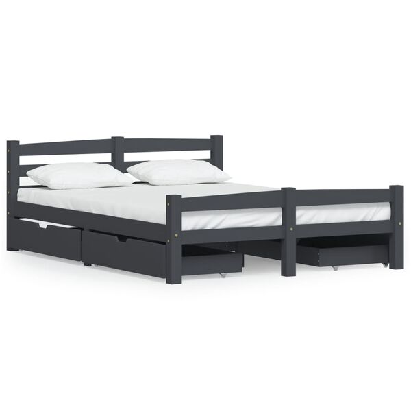 vidaXL &Pi;&lambda;&alpha;ί&sigma;&iota;&omicron; &Kappa;&rho;&epsilon;&beta;&alpha;&tau;&iota;&omicron;ύ &mu;&epsilon; 4 &Sigma;&upsilon;&rho;&tau;ά&rho;&iota;&alpha; &Sigma;&kappa;. &Gamma;&kappa;&rho;&iota; 140x200 &epsilon;&kappa; &Xi;ύ&lambda;&omicron; &Pi;&epsilon;ύ&kappa;&omicron;&upsilon;