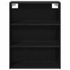 vidaXL Highboard &Mu;&alpha;ύ&rho;&eta; &Omicron;&xi;&upsilon;ά 69,5 x 34 x 180 &epsilon;&kappa;. &Epsilon;&pi;&epsilon;&xi;&epsilon;&rho;&gamma;&alpha;&sigma;&mu;έ&nu;&omicron; &xi;ύ&lambda;&omicron;