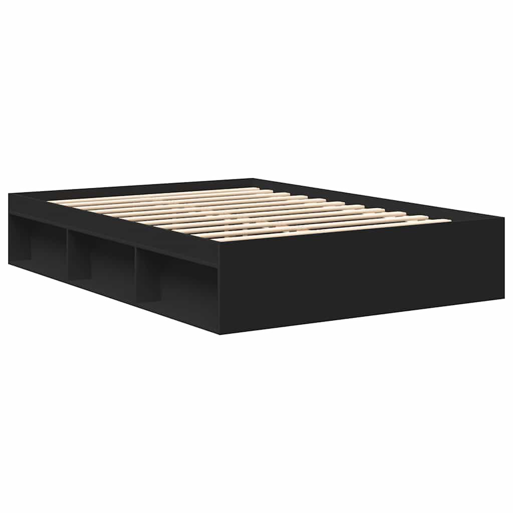 vidaXL Πλαίσιο Κρεβατιού Μαύρο 120 x 190 εκ. Small Double
