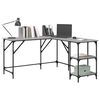 vidaXL Γραφείο Γκρι Sonoma 139x139x75 εκ. από Επεξεργασμένο Ξύλο
