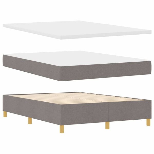 vidaXL &Kappa;&rho;&epsilon;&beta;ά&tau;&iota; &mu;&epsilon; &epsilon;&lambda;&alpha;&tau;ή&rho;&iota;&alpha; &mu;&epsilon; &sigma;&tau;&rho;ώ&mu;&alpha; Taupe 140 x 200 cm ύ&phi;&alpha;&sigma;&mu;&alpha;