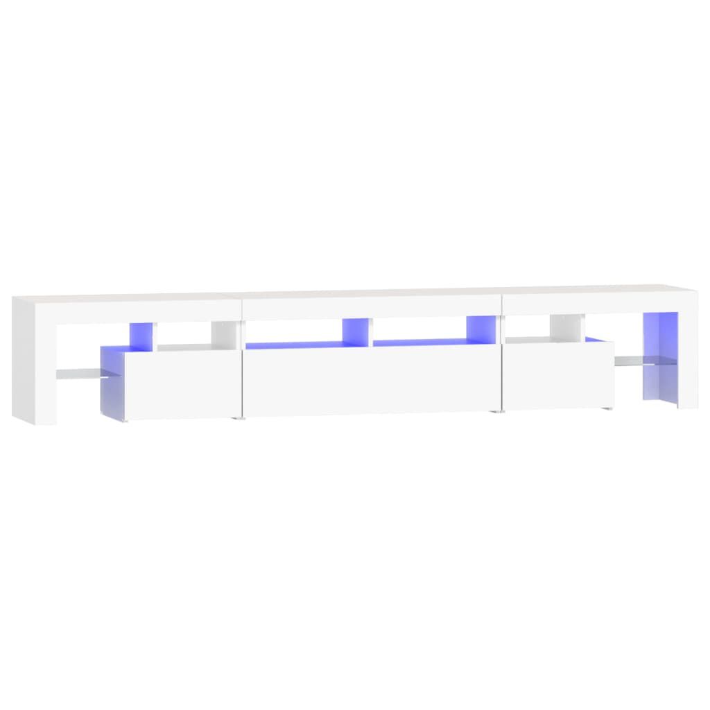 vidaXL Έπιπλο Τηλεόρασης με LED Λευκό 230x36,5x40 εκ.