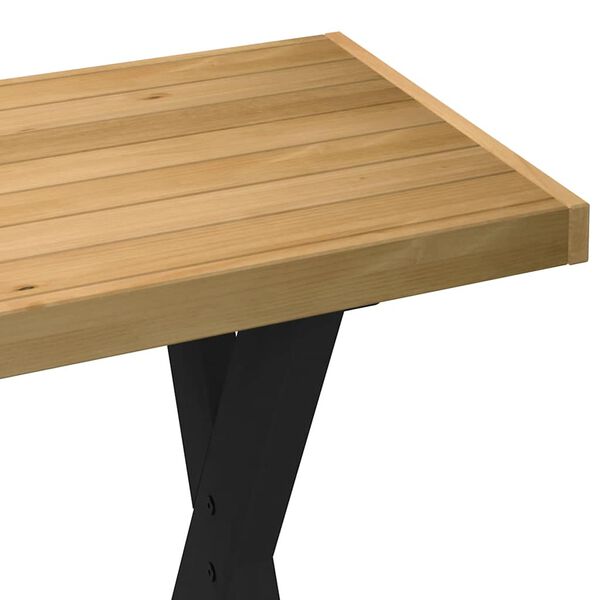 vidaXL Γραφείο NOAIN με πόδια σχήματος X 120x50x75 cm μασίφ ξύλο πεύκο