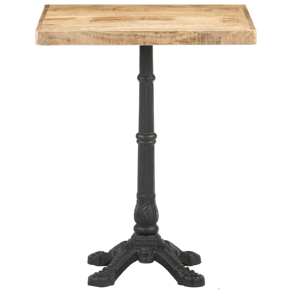 vidaXL Τραπέζι Bistro 60 x 60 x 77 εκ. Ακατέργαστο Ξύλο Μάνγκο