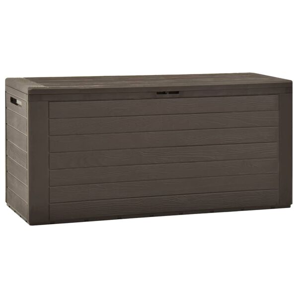 vidaXL Μπαούλο Αποθήκευσης Κήπου Καφέ 116 x 44 x 55 εκ.