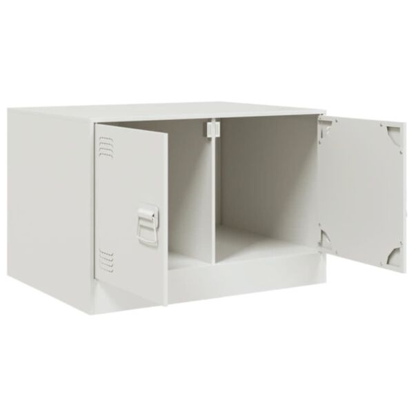vidaXL Τραπεζάκι Σαλονιού Λευκό 67 x 50 x 44 εκ. από Ατσάλι
