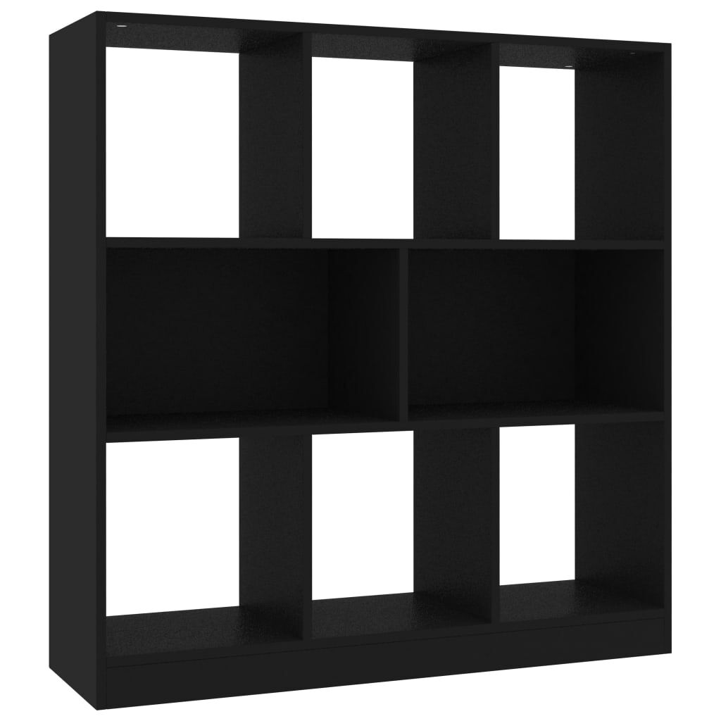 vidaXL Βιβλιοθήκη Μαύρη 97,5 x 29,5 x 100 εκ. από Επεξ. Ξύλο