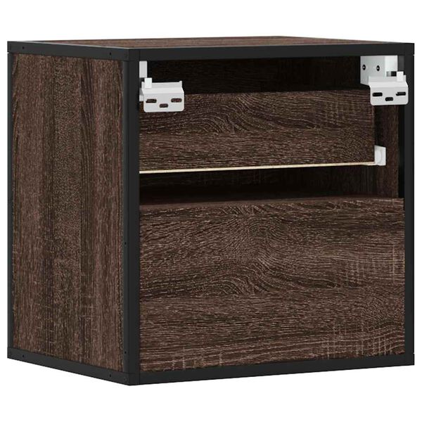 vidaXL Επίτοιχα κομοδίνα 2 τεμάχια καφέ δρυς 40x31x39,5 cm