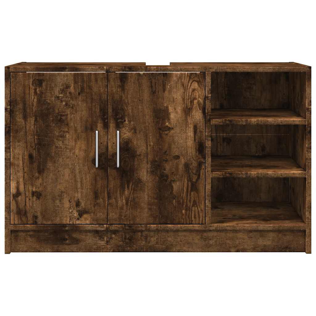 vidaXL Ντουλάπι Νιπτήρα Καπνιστή Δρυς 90x29x55 εκ. Επεξεργασμένο Ξύλο