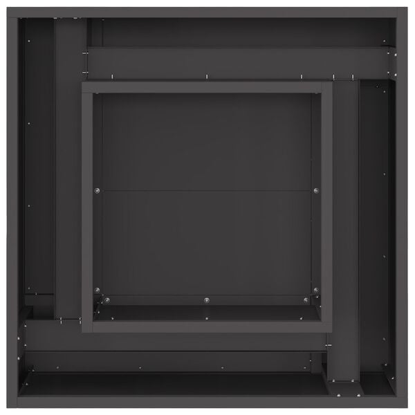 vidaXL Τζάκι Τετράγωνο Μαύρο 60x60x30 εκ. Σίδηρος