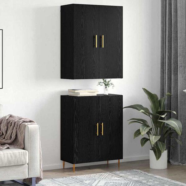 vidaXL Highboard &Mu;&alpha;ύ&rho;&eta; &delta;&rho;&upsilon;&sigmaf; 69,5 x 34 x 180 &epsilon;&kappa;. &Epsilon;&pi;&epsilon;&xi;&epsilon;&rho;&gamma;&alpha;&sigma;&mu;έ&nu;&omicron; &xi;ύ&lambda;&omicron;