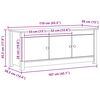 vidaXL &Nu;&tau;&omicron;&upsilon;&lambda;ά&pi;&alpha; &Pi;&alpha;&pi;&omicron;&upsilon;&tau;&sigma;&iota;ώ&nu; &Kappa;&epsilon;&rho;&omega;&mu;έ&nu;&omicron; &Kappa;&alpha;&phi;έ 110 x 38 x 45,5 &epsilon;&kappa;