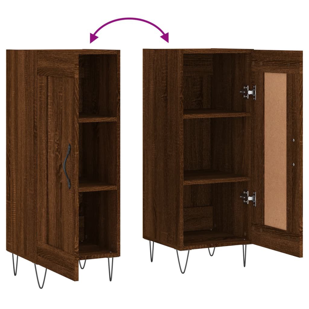 vidaXL Ντουλάπι Καφέ Δρυς 34,5 x 34 x 90 εκ. Επεξεργασμένο Ξύλο
