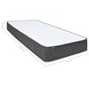 vidaXL Κρεβάτι Boxspring Σκούρο Γκρι 180 x 200 εκ. Υφασμάτινο