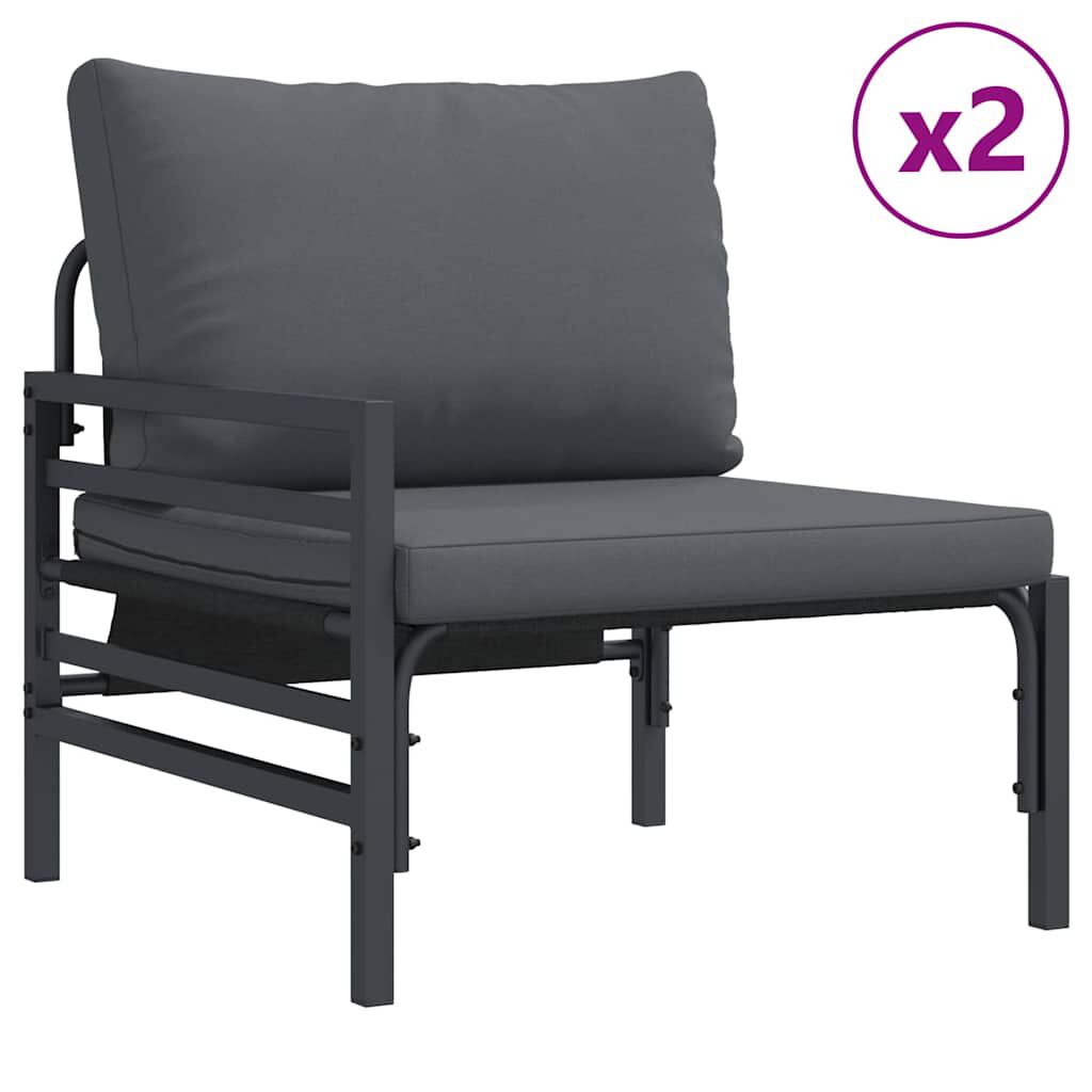 vidaXL Σετ Καναπέ Κήπου 4 pcs Ανθρακί Ατσάλι